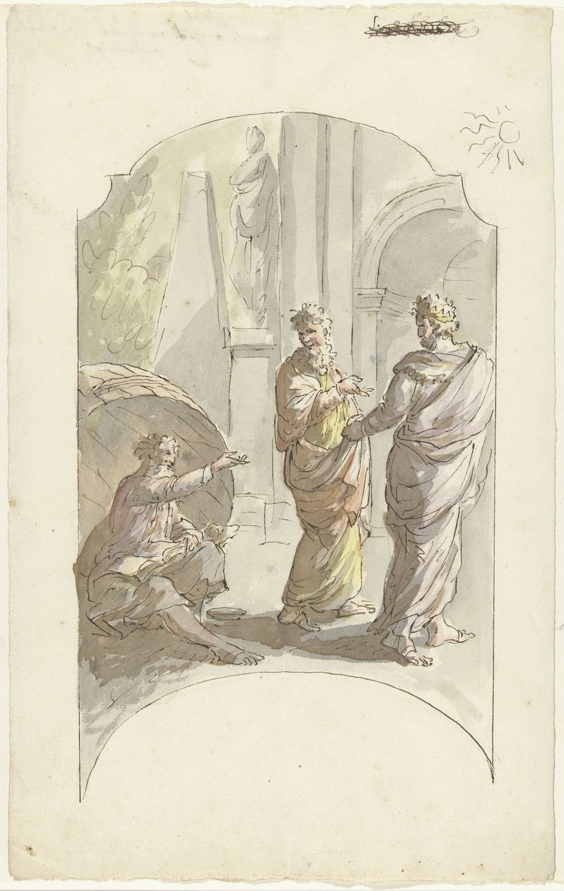 Diogenes prosi Aleksandra, aby nie stał w jego świetle autorstwa Elias van Nijmegen