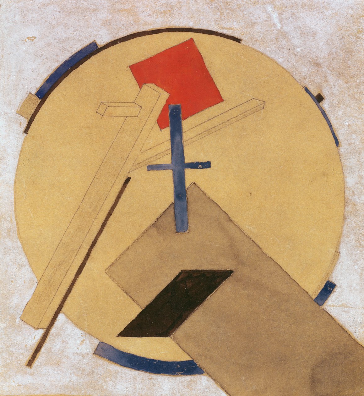 Untitled Proun Study, c.1919-20 autorstwa Eliezer Markowich Lissitzky
