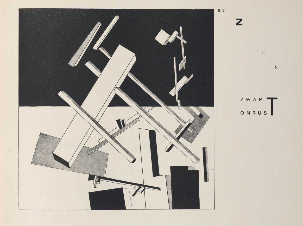 O dwóch kwadratach, 1922. autorstwa Eliezer Markowich Lissitzky