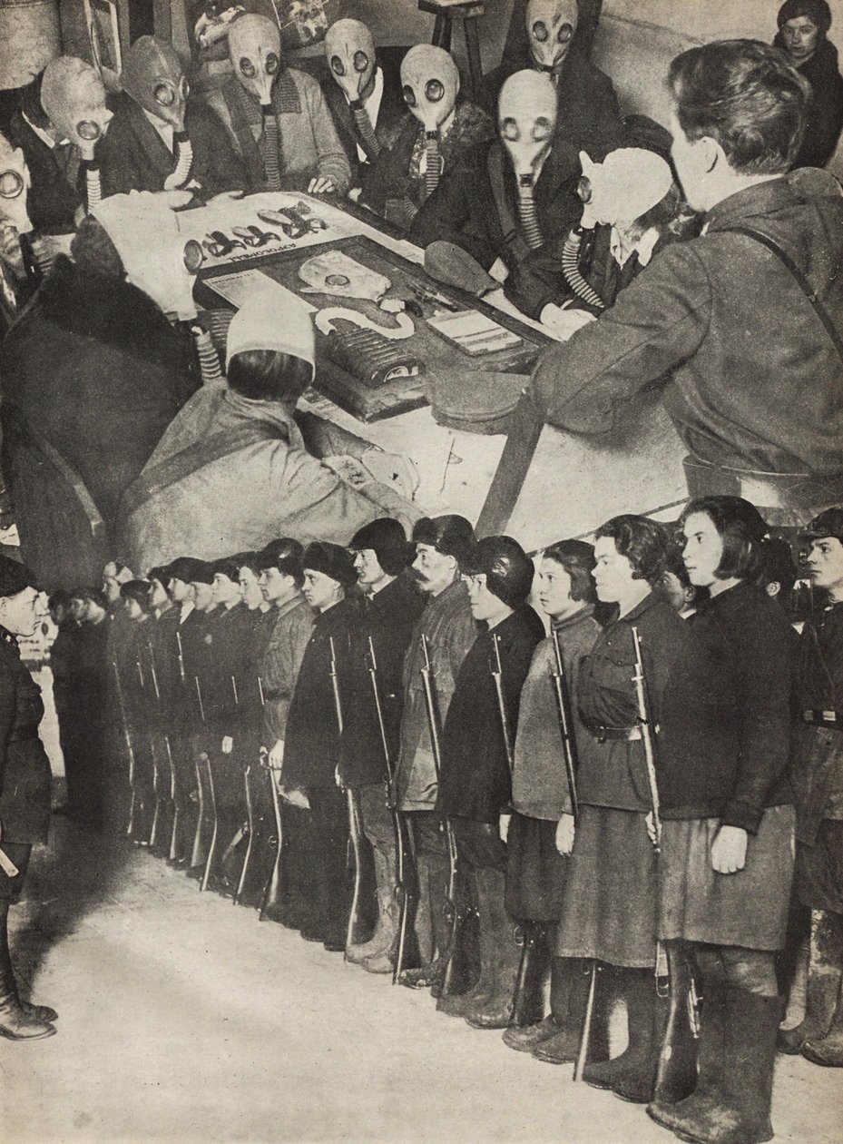 Osawiakhim. Ilustracja z ZSRR buduje socjalizm, 1933. autorstwa Eliezer Markowich Lissitzky