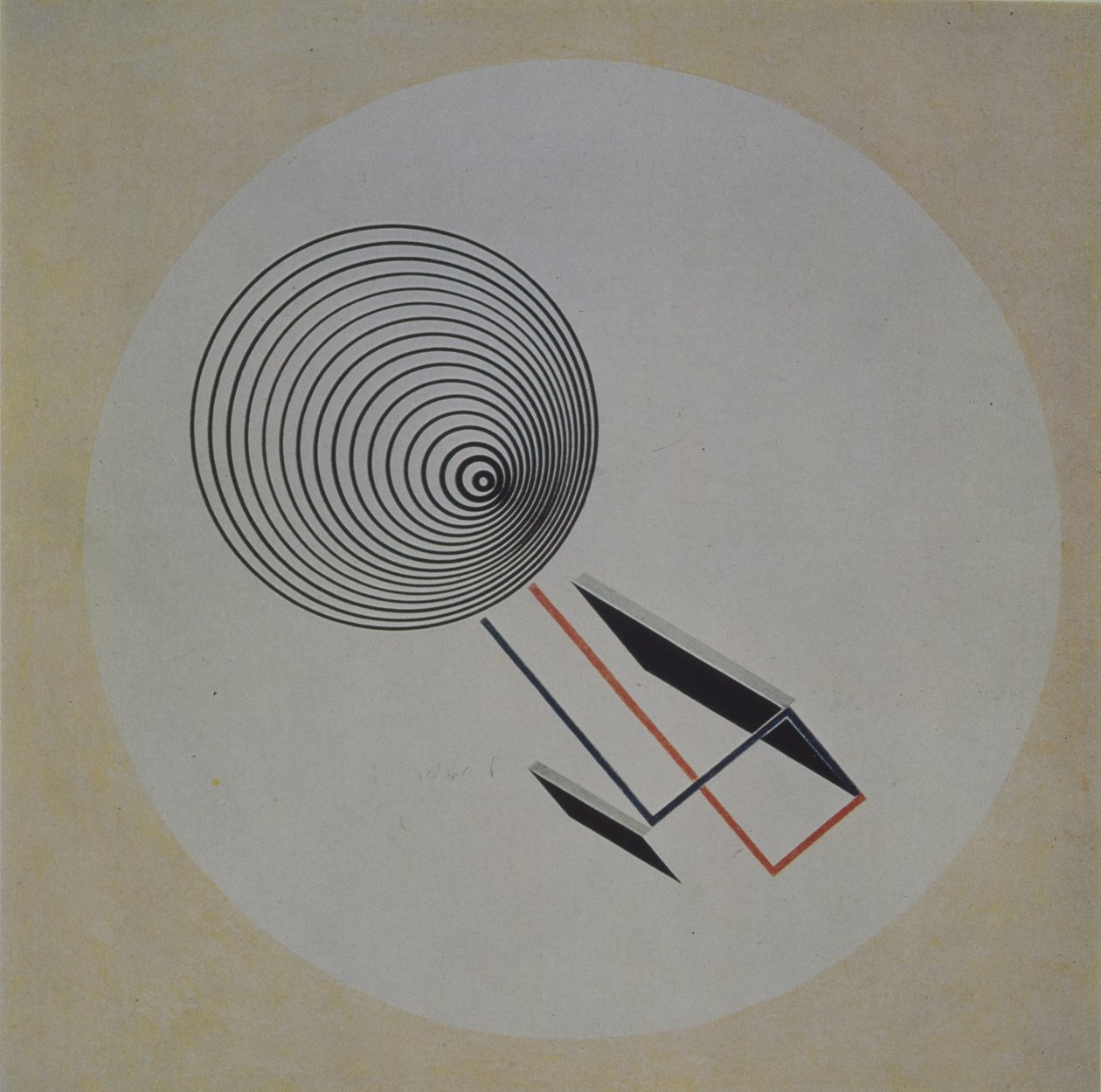 Proun 93. Pływająca spirala, 1924 autorstwa Eliezer Markowich Lissitzky