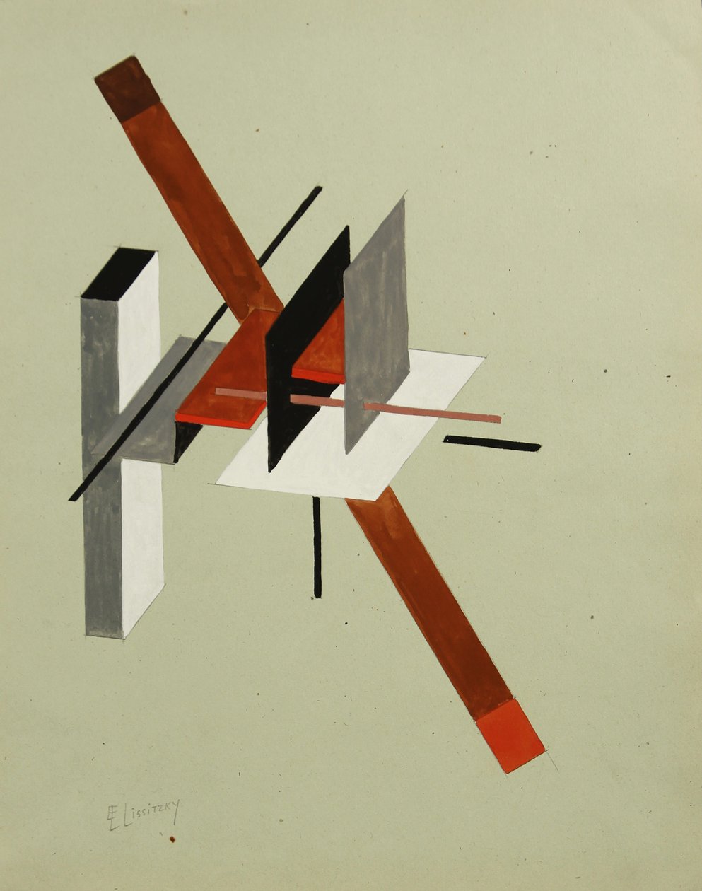 Proun, ok. 1923 autorstwa Eliezer Markowich Lissitzky