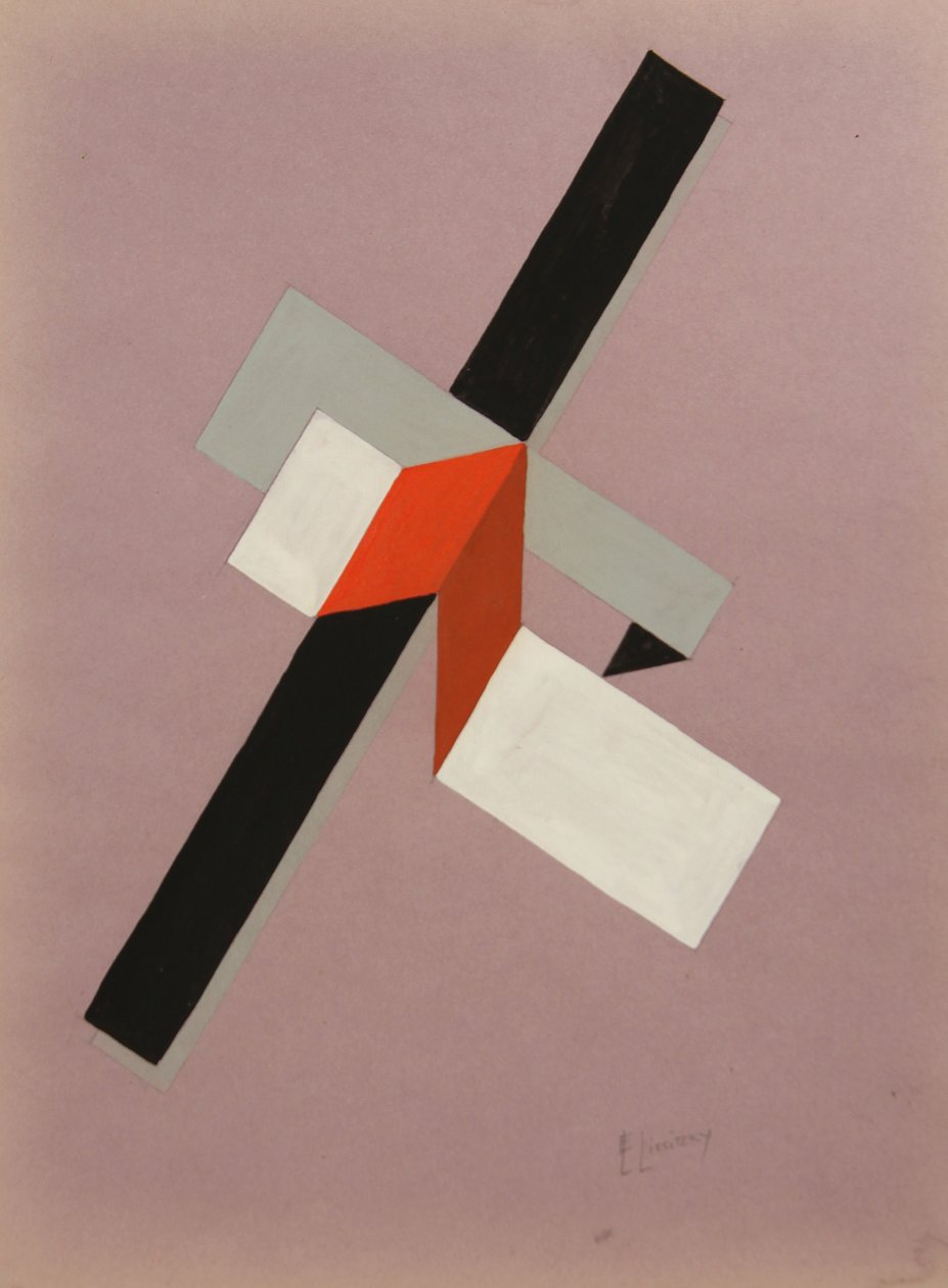 Proun, ok. 1923 autorstwa Eliezer Markowich Lissitzky