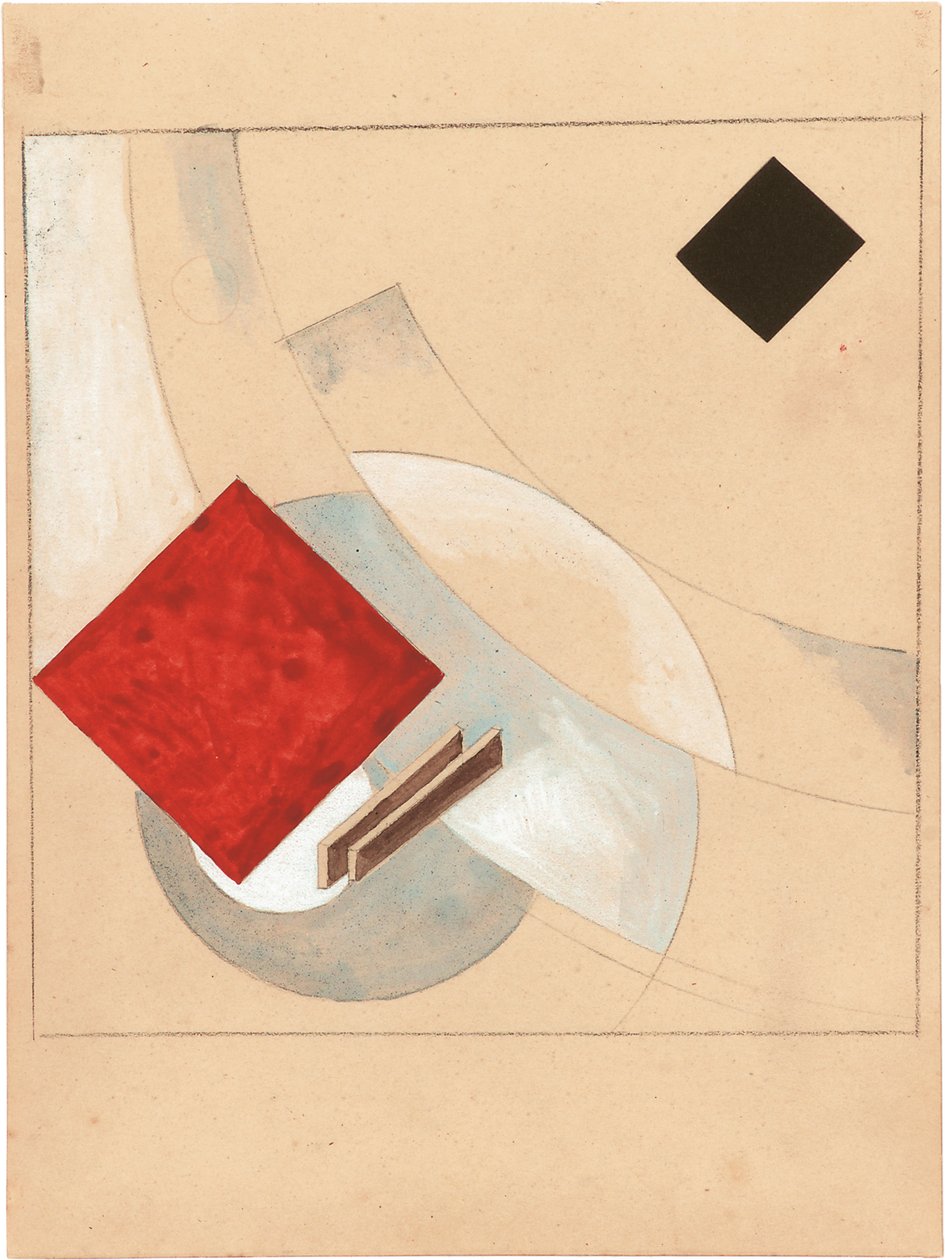 Studium do historii dwóch kwadratów, c. 1920 autorstwa Eliezer Markowich Lissitzky