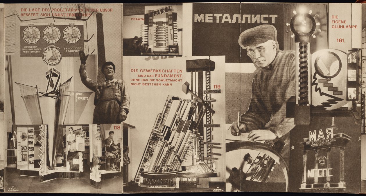 ZSRR. Katalog pawilonu sowieckiego na Międzynarodowej Wystawie Prasowej, Kolonia, 1928 autorstwa Eliezer Markowich Lissitzky