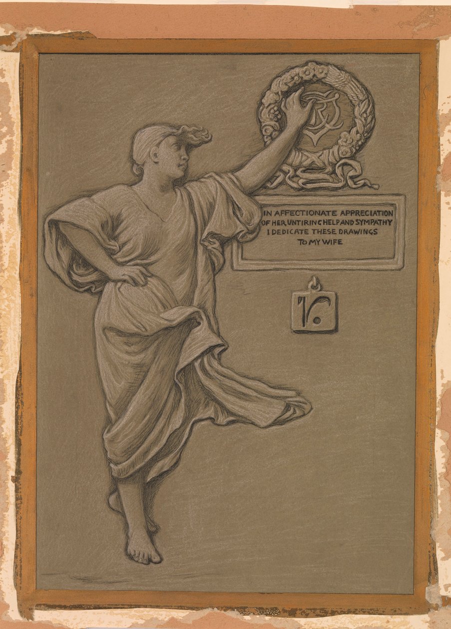 (Ilustracja do Rubáiyát Omara Khayyáma) Dedykacja autorstwa Elihu Vedder