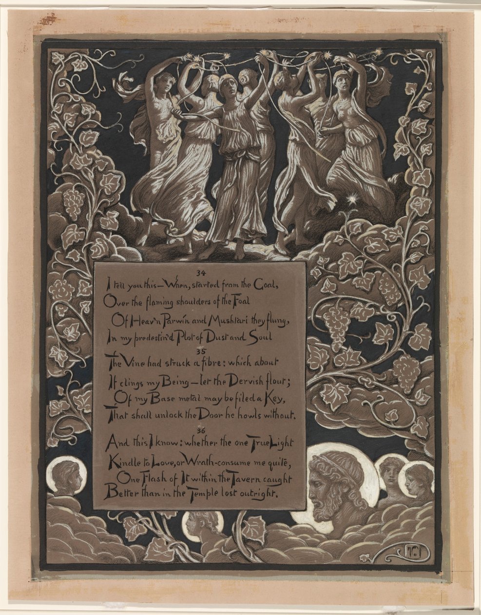 (Ilustracja do Rubáiyát Omara Khayyáma) Horoskop Omara autorstwa Elihu Vedder
