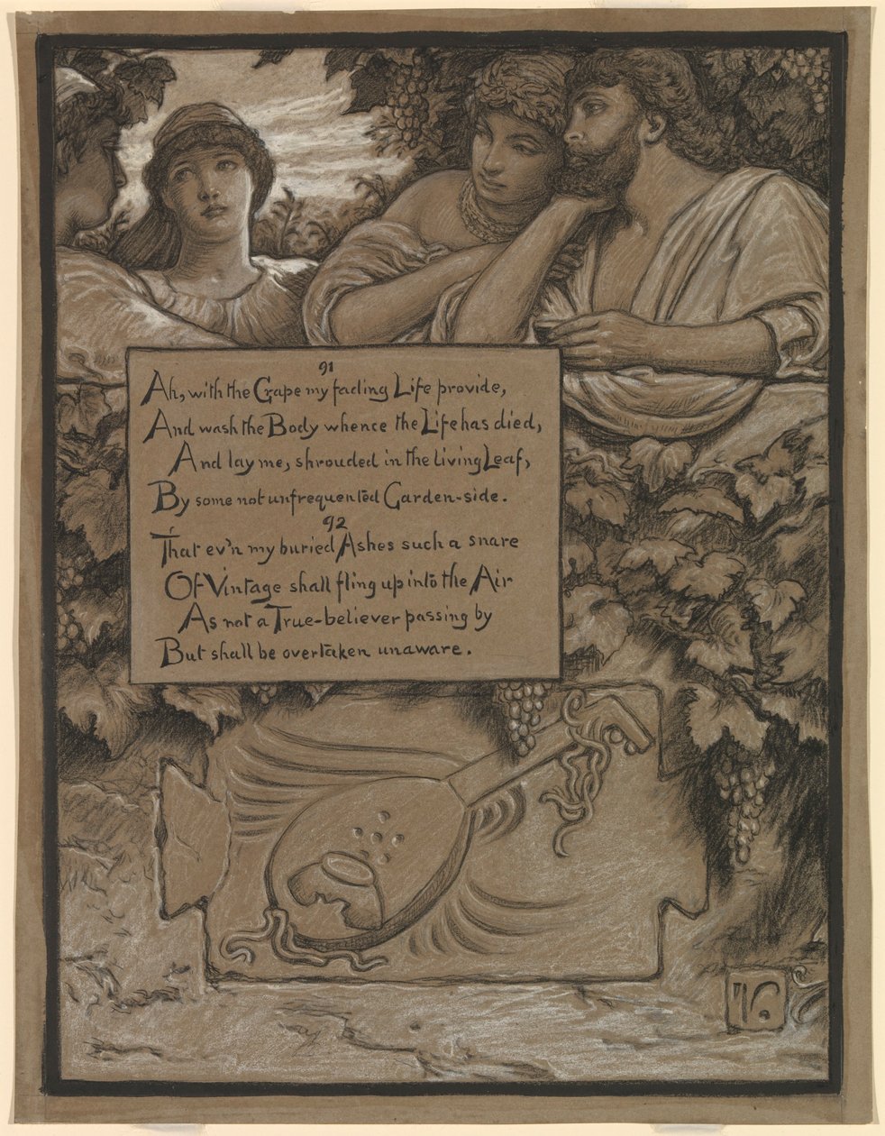 (Ilustracja do Rubáiyát Omara Khayyáma) Grobowiec Omara autorstwa Elihu Vedder