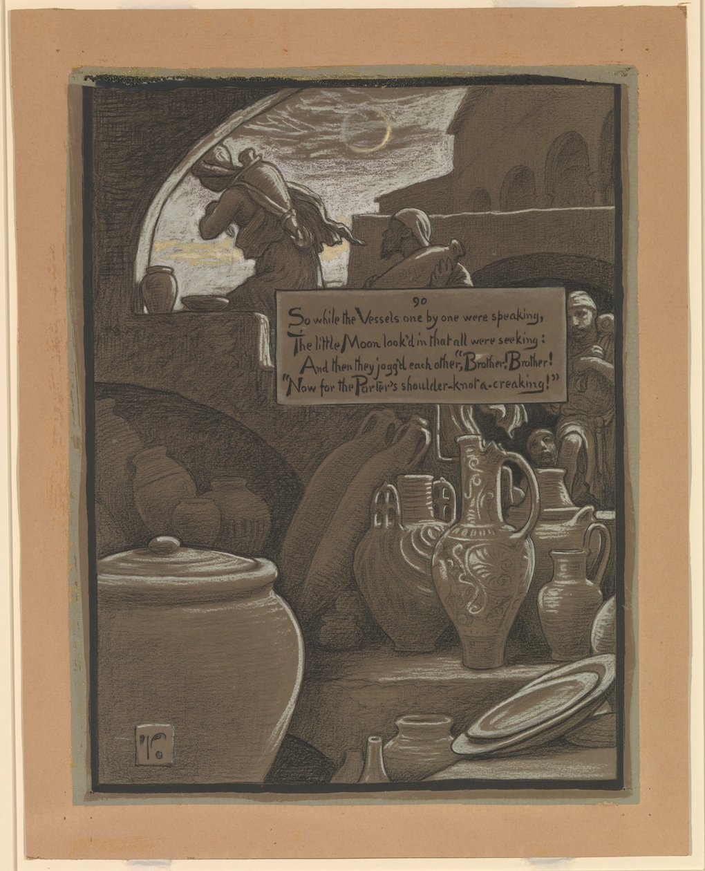 (Ilustracja do Rubáiyát Omara Khayyáma) Koniec Ramazanu autorstwa Elihu Vedder