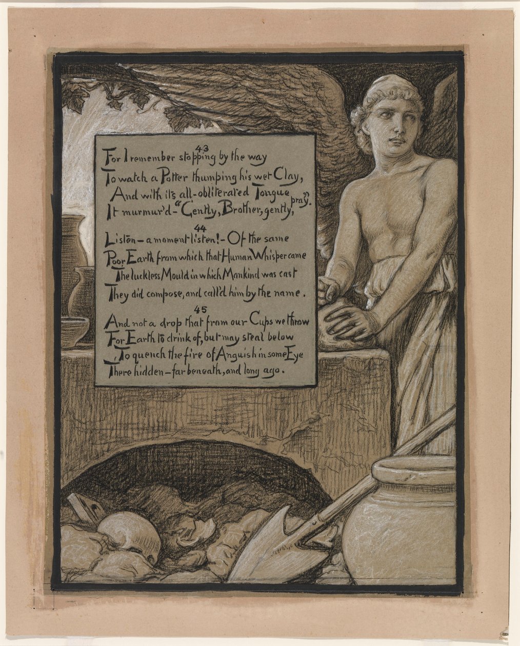 (Ilustracja do Rubáiyát Omara Khayyáma) Niebiański garncarz autorstwa Elihu Vedder