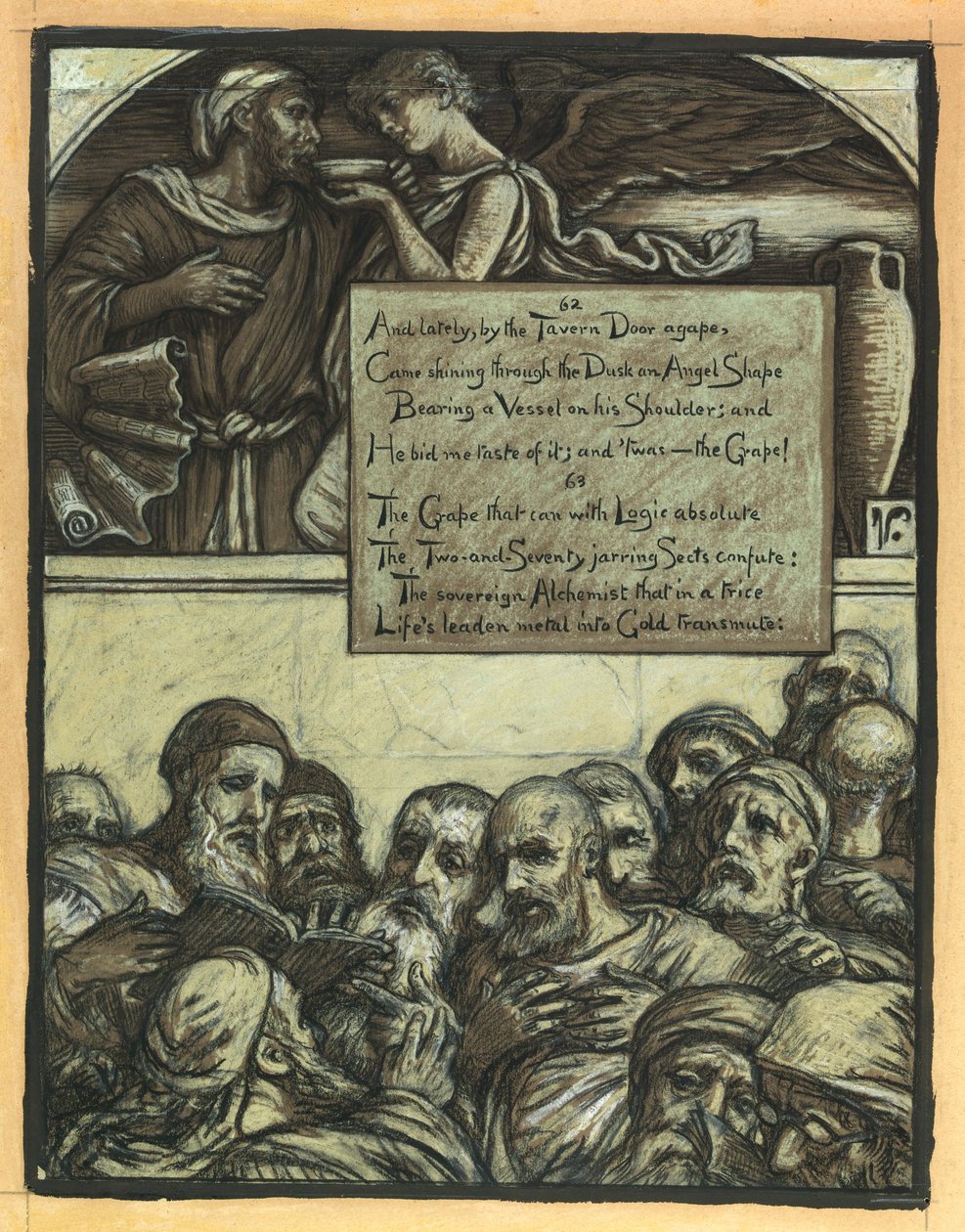 (Ilustracja do Rubáiyát Omara Khayyáma) The Jarring Sects autorstwa Elihu Vedder
