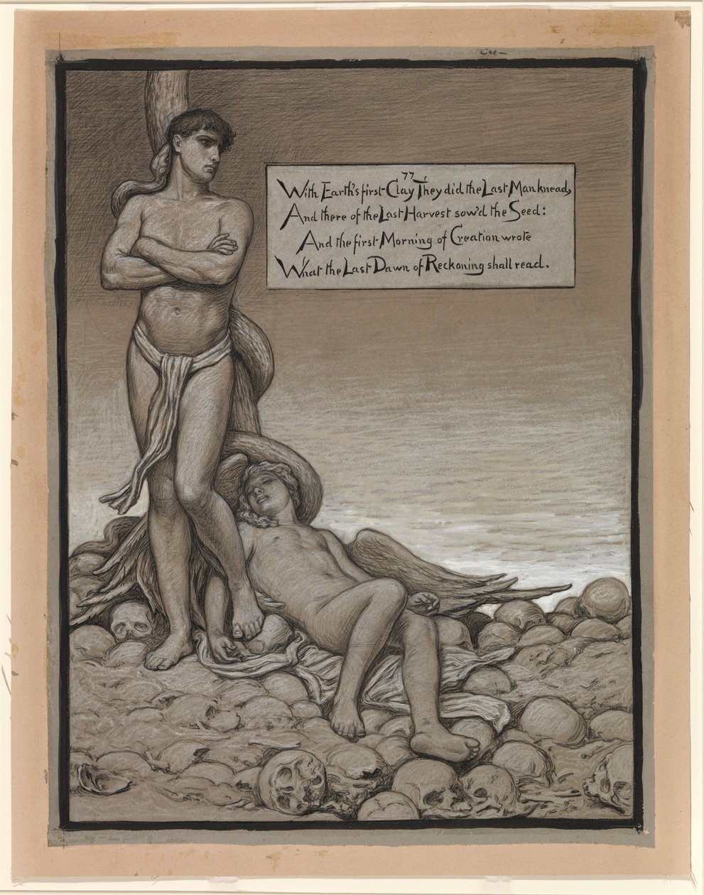 (Ilustracja do Rubáiyát Omara Khayyáma) Ostatni człowiek autorstwa Elihu Vedder