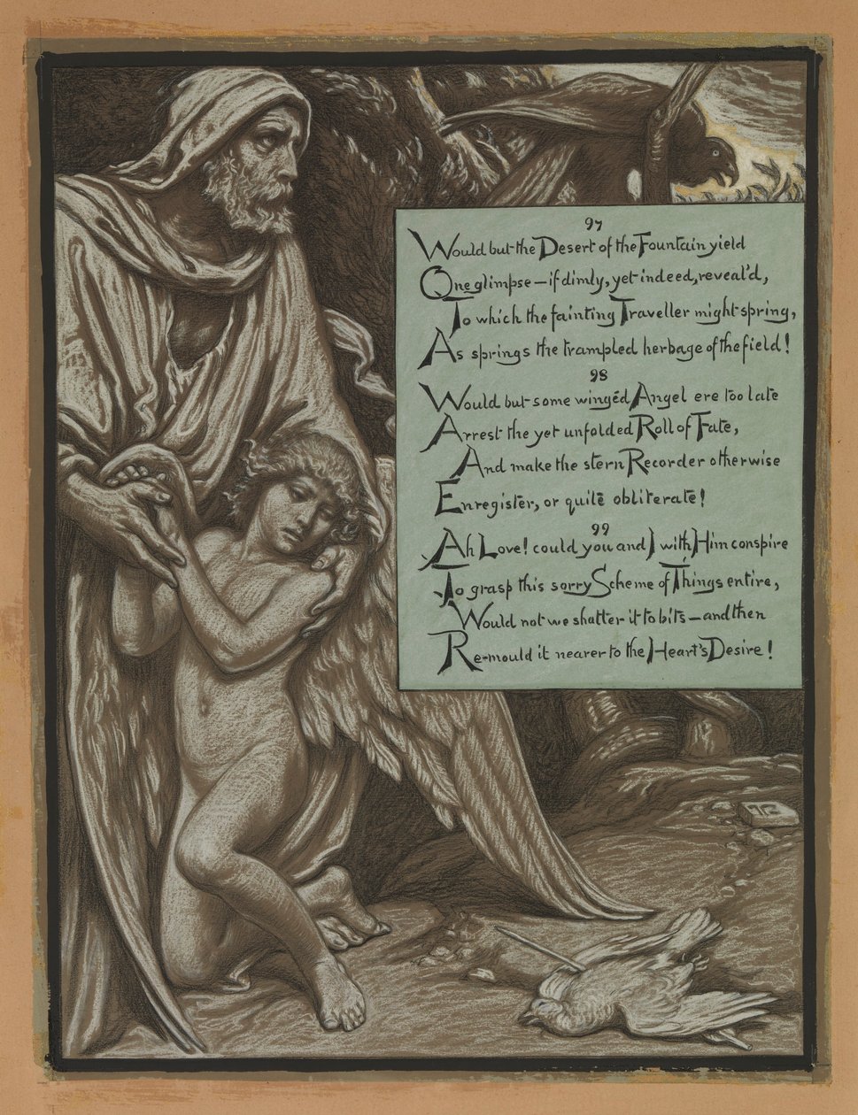 (Ilustracja do Rubáiyát Omara Khayyáma) Przykry schemat autorstwa Elihu Vedder