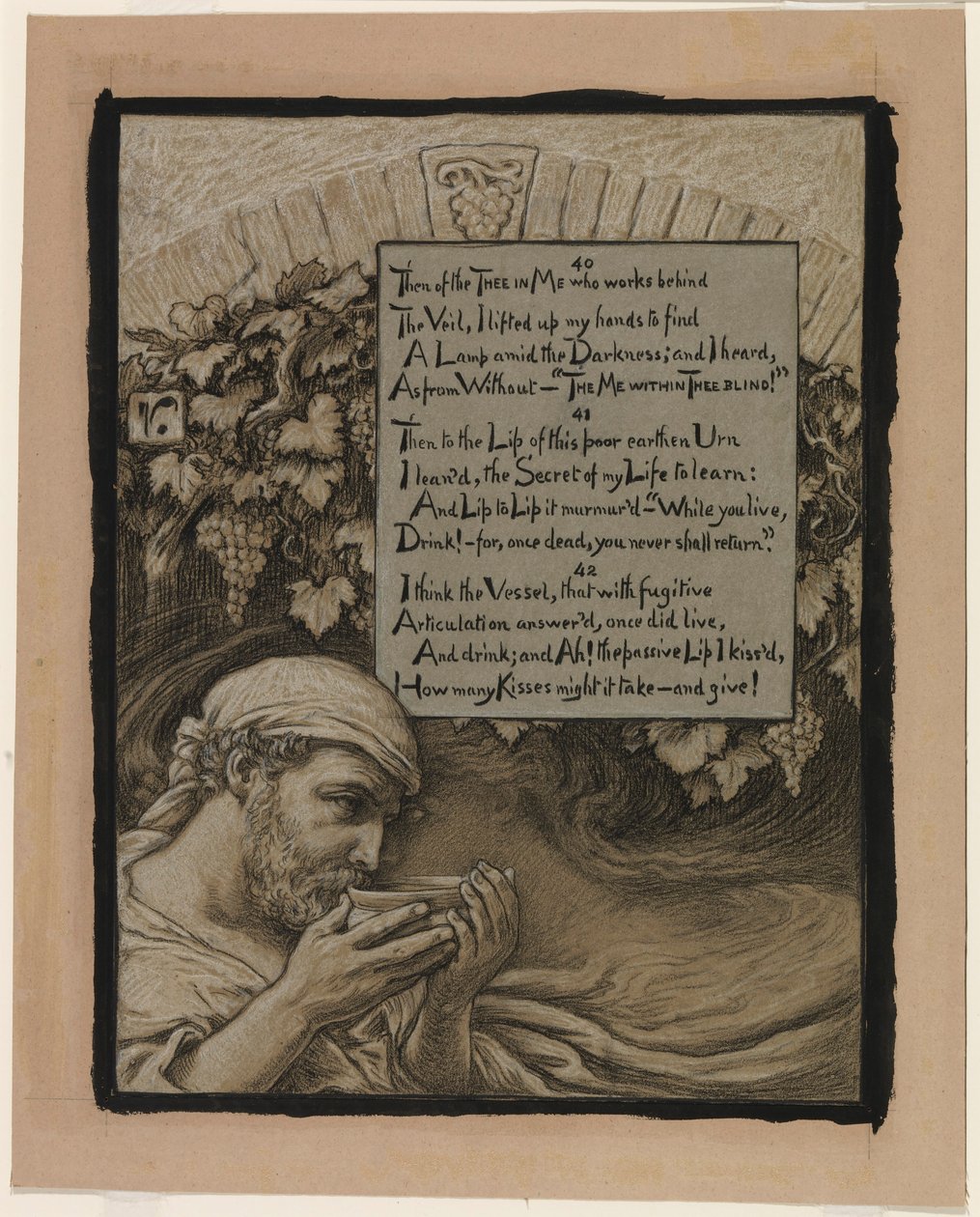 (Ilustracja do Rubáiyát Omara Khayyáma) Dusza pucharu autorstwa Elihu Vedder