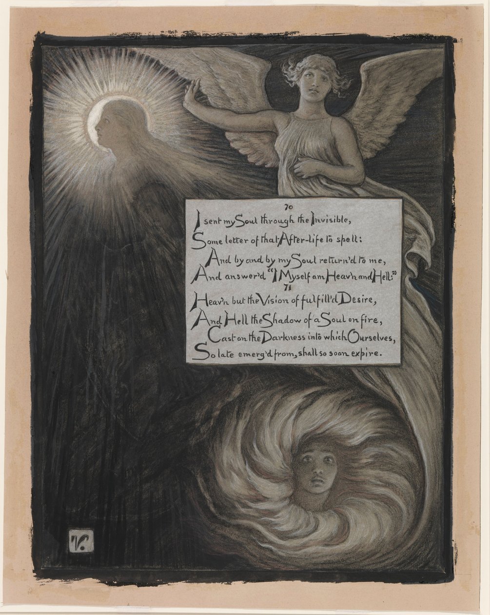 (Ilustracja do Rubáiyát Omara Khayyáma) Odpowiedź duszy autorstwa Elihu Vedder