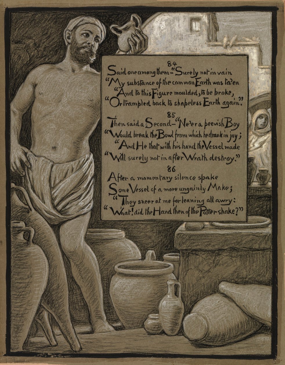 (Ilustracja do Rubáiyát Omara Khayyáma) Nieszczęsny garnek autorstwa Elihu Vedder