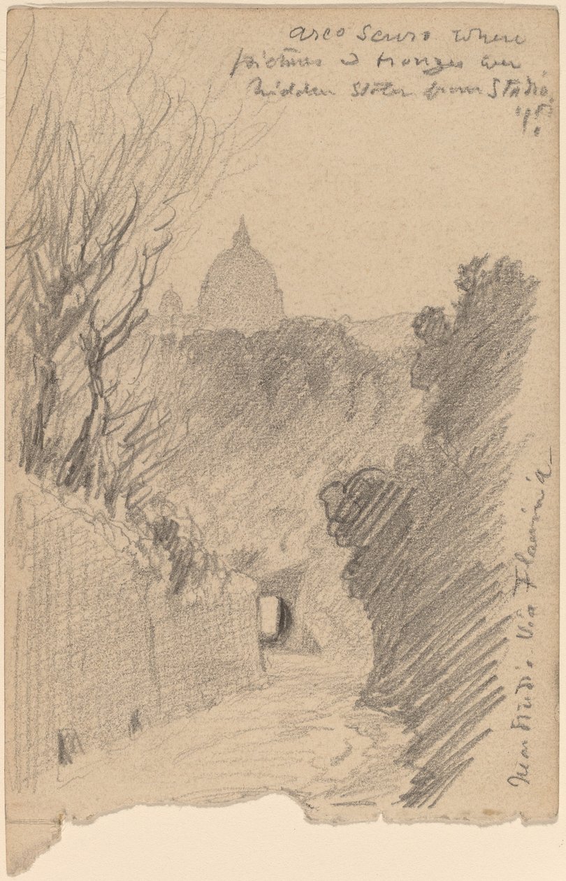 Arco Oscuro – przez Via Flaminia autorstwa Elihu Vedder
