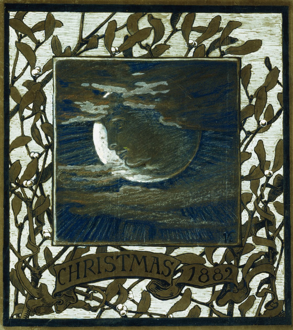 Luna, Boże Narodzenie, 1882, 1882 autorstwa Elihu Vedder