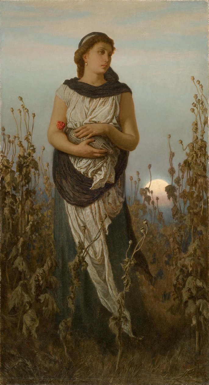 Pamięć (Dziewczyna z makami), 1877 autorstwa Elihu Vedder