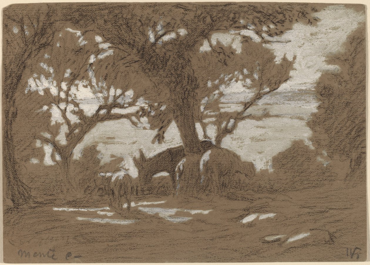 Colognola – wypas owiec nad jeziorem Trasimeno autorstwa Elihu Vedder