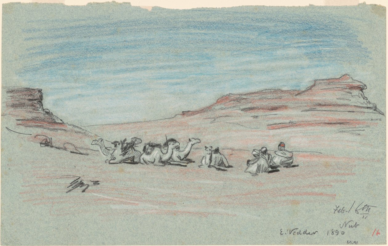Podróż po Nilu, nr 20, 1890. autorstwa Elihu Vedder
