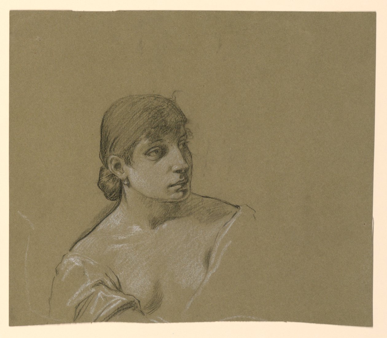 Portret młodej kobiety autorstwa Elihu Vedder