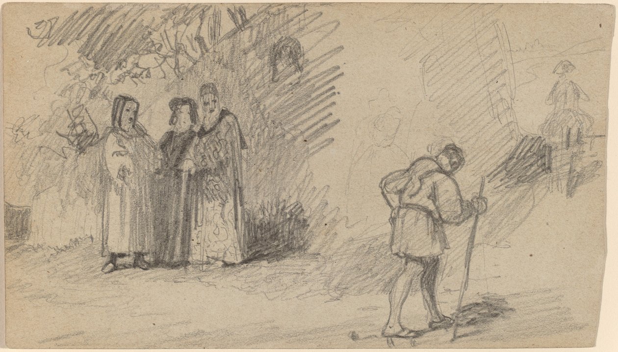 Syn i osioł, ok. godz. 1859. autorstwa Elihu Vedder