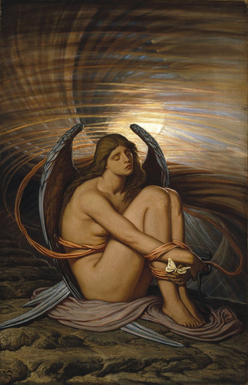 Dusza w niewoli autorstwa Elihu Vedder