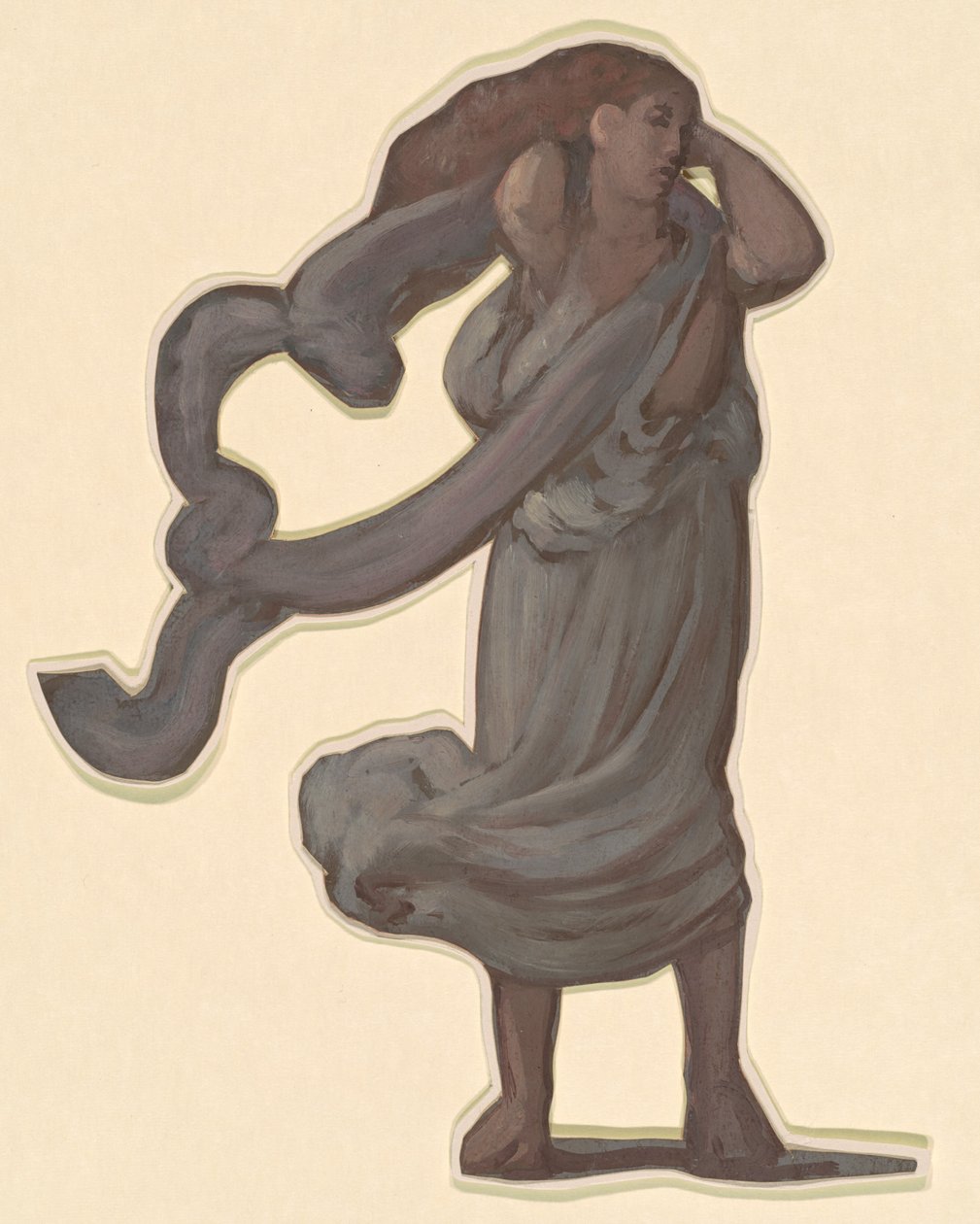 Studium dla greckich dziewcząt kąpiących się, c. 1872. autorstwa Elihu Vedder