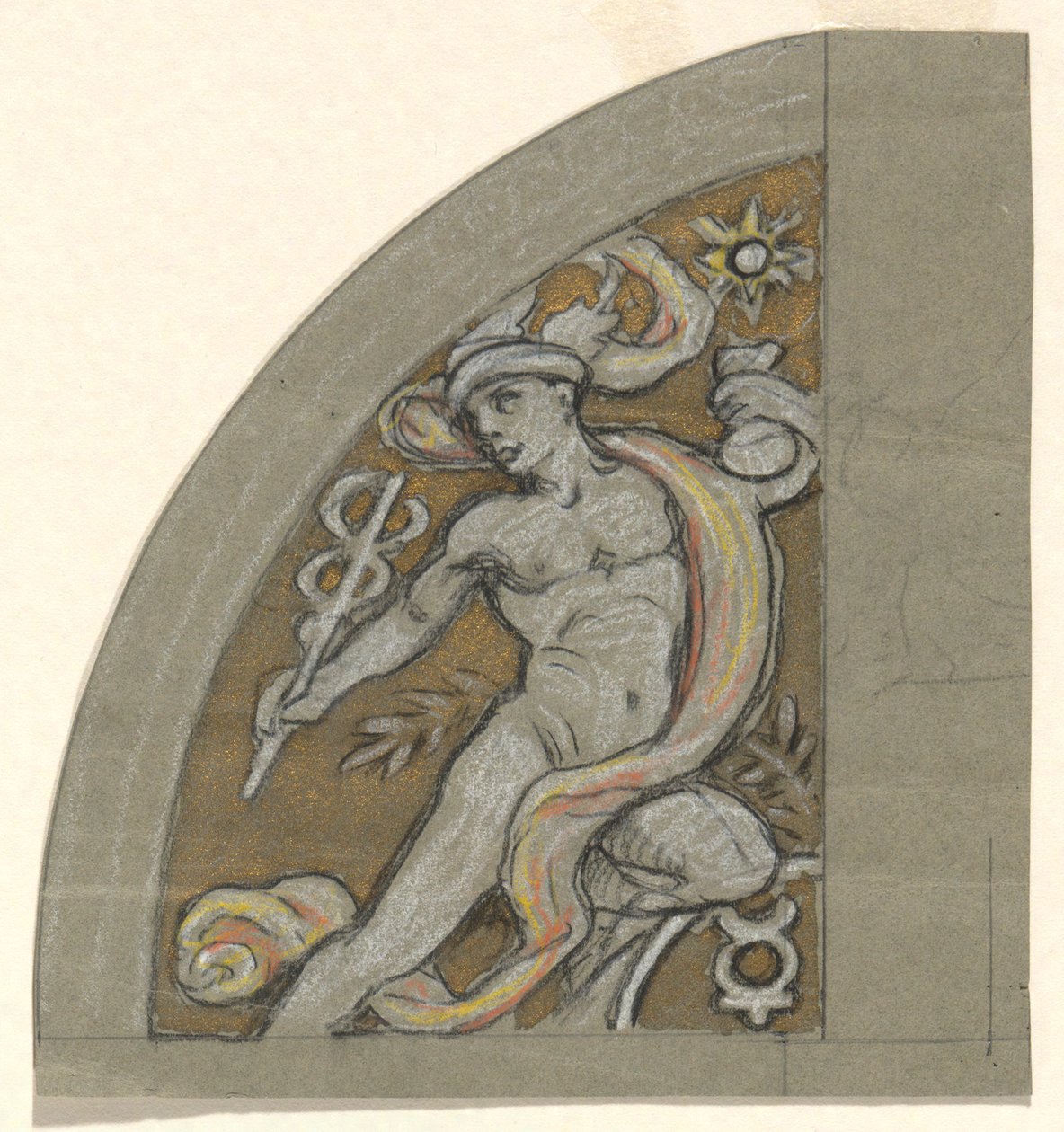 Studiuj dla Merkurego autorstwa Elihu Vedder