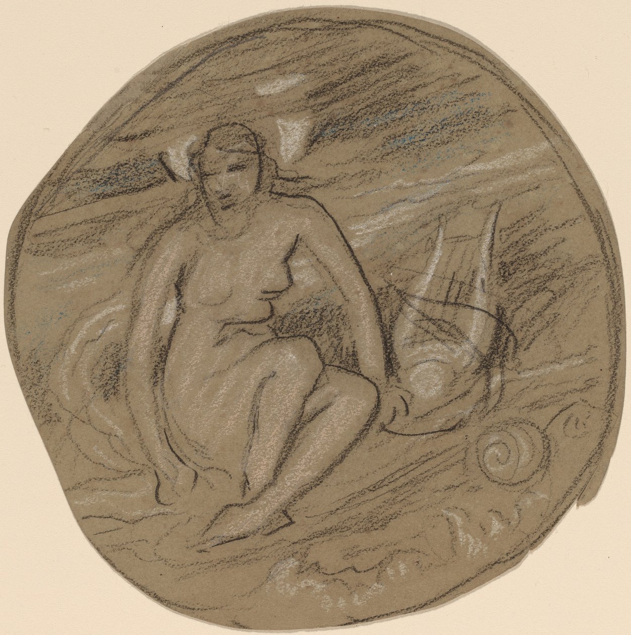Studium Muzyki, ok. godz. 1890. autorstwa Elihu Vedder