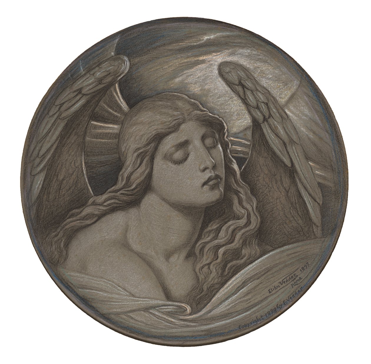 Studium „Dusza w niewoli” autorstwa Elihu Vedder