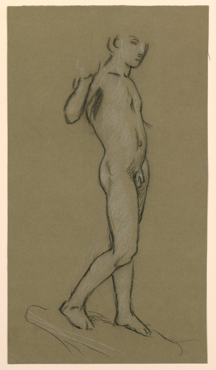studium figury do projektu fontanny autorstwa Elihu Vedder