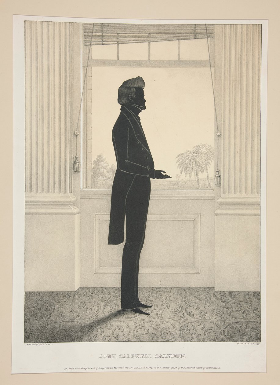 John Caldwell Calhoun, z zestawu 27 portretów autorstwa Elijah C. Kellogg