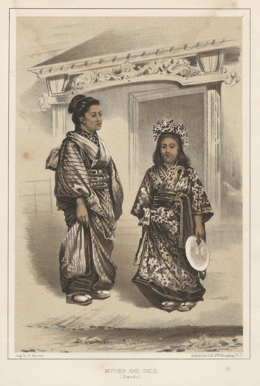 Matka i Dziecko (Simoda), 1855 autorstwa Eliphalet Brown