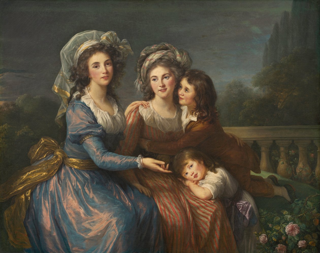 Markiza de Pezay i markiza de Rougé z synami Alexisem i Adrienem autorstwa Elisabeth Louise Vigee Lebrun