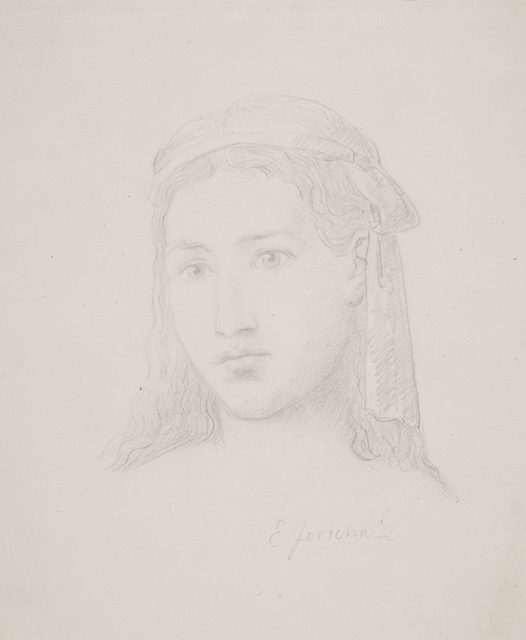 Kobieca głowa autorstwa Elisabeth Jerichau Baumann