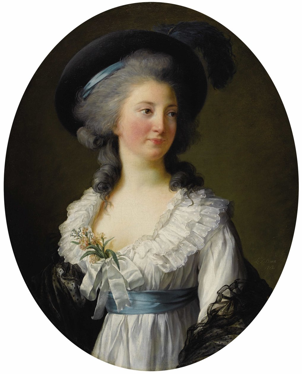 Francuski: Portrait de Madame de Moreton, La Comtesse de Moreton de Chabrillan Portret Madame de Moreton, Comtesse de Chabrillan, błędnie utożsamianej z Izabelą Czartoryską autorstwa Élisabeth Louise Vigée Le Brun