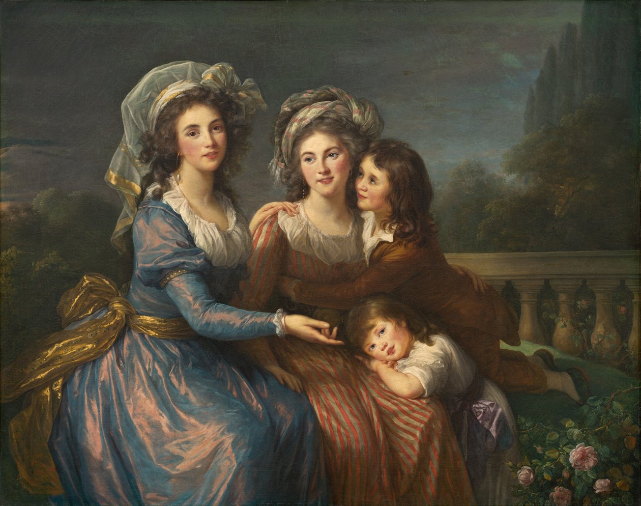 Markiza de Pezay i markiza de Rougé z synami Alexisem i Adrienem autorstwa Élisabeth Louise Vigée Le Brun