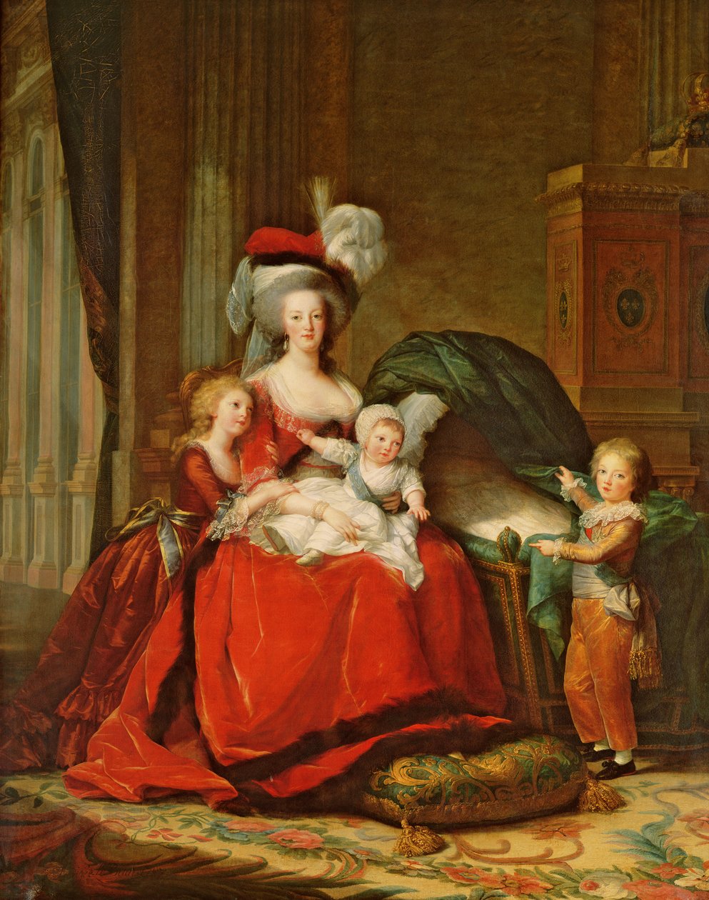 Marie-Antoinette (1755-93) i jej dzieci autorstwa Elisabeth Louise Vigee Lebrun