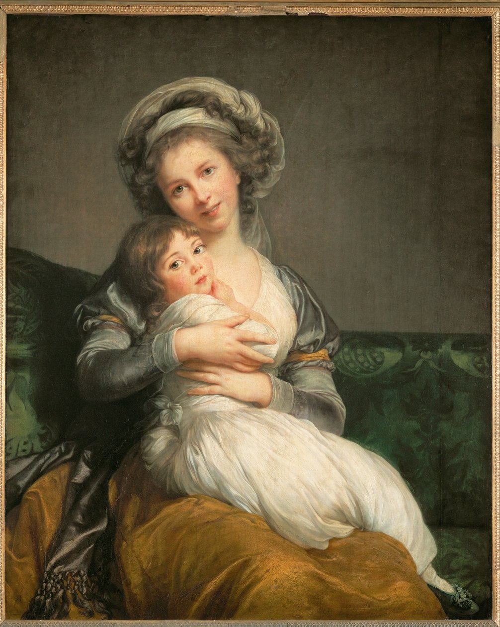 Vigee-Le Brun, autoportret i jej córka Julie ... autorstwa Elisabeth Louise Vigee-Lebrun