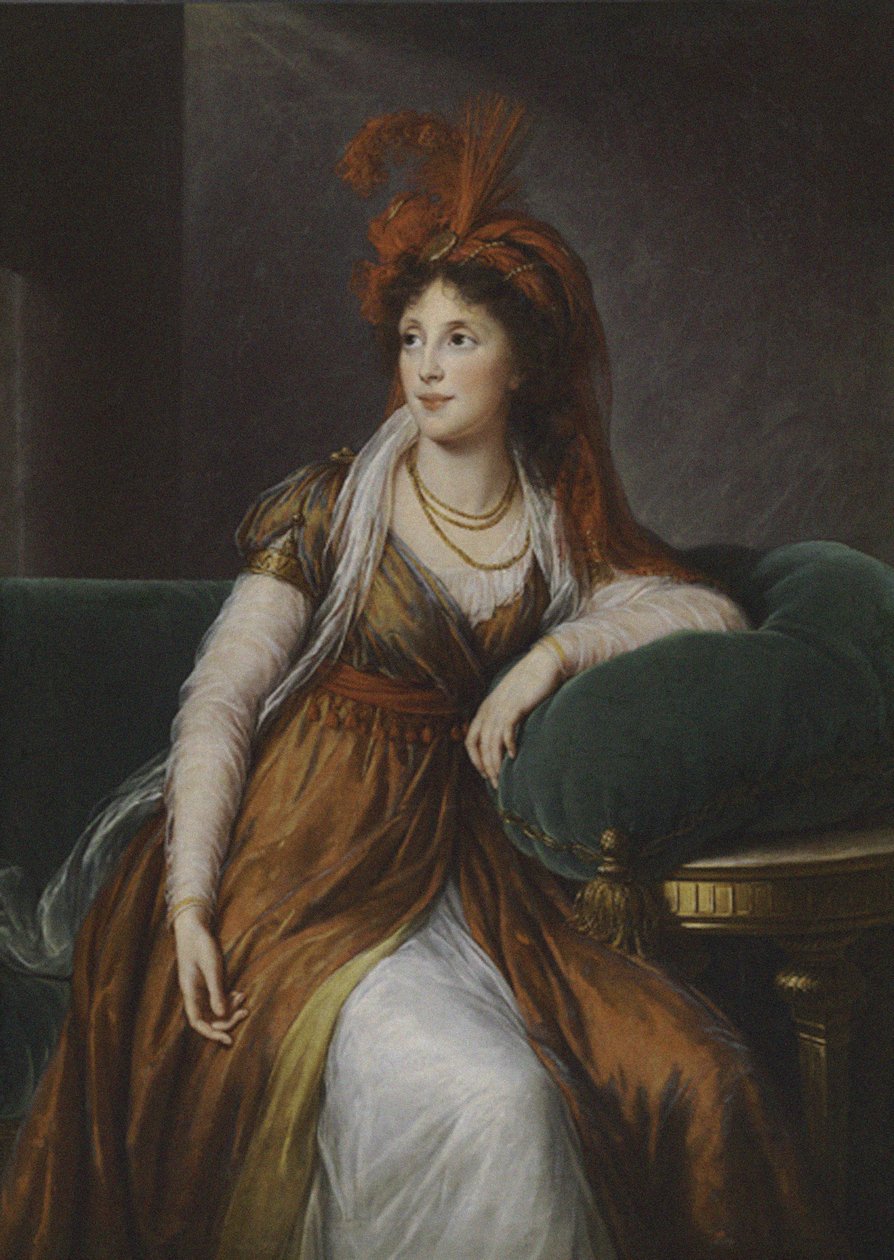 Hrabina Anna Aleksandrowna Golicyna, jej księżna Bagrationi-gruzińska 1763-1842, 1797 autorstwa Elisabeth Louise Vigee Lebrun