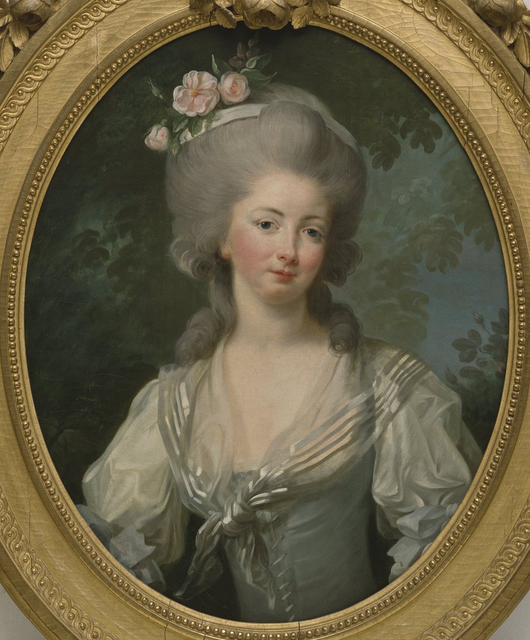 Ernestine Frederique, Princess of Croy - Portret Ernestine-Frederique, Princess of Croy, autorstwa Vigee-Lebrun, Marie Louise Elisabeth (1755-1842). Olej na płótnie. Rozmiar: 74x60cm. Muzeum Narodowe w Sztokholmie autorstwa Elisabeth Louise Vigee Lebrun