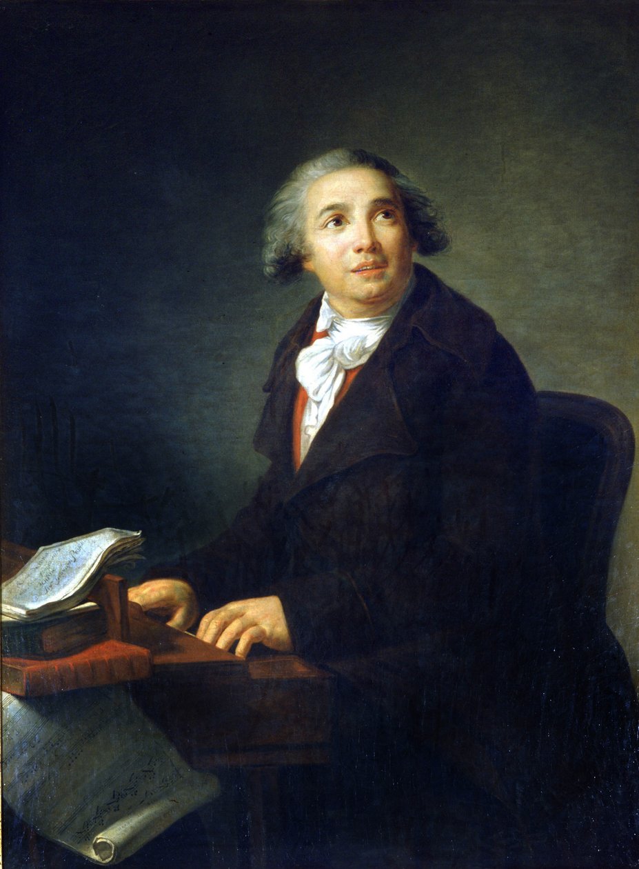 Giovanni Paisiello (lub Paeseello) (1740-1816), włoski kompozytor Malarstwo Marie Elisabeth Louise Vigee Le brun (lub Vigee-Lebrun lub Vigee Lebrun) (1755-1842) Museo della Scala de Milan autorstwa Elisabeth Louise Vigee Lebrun