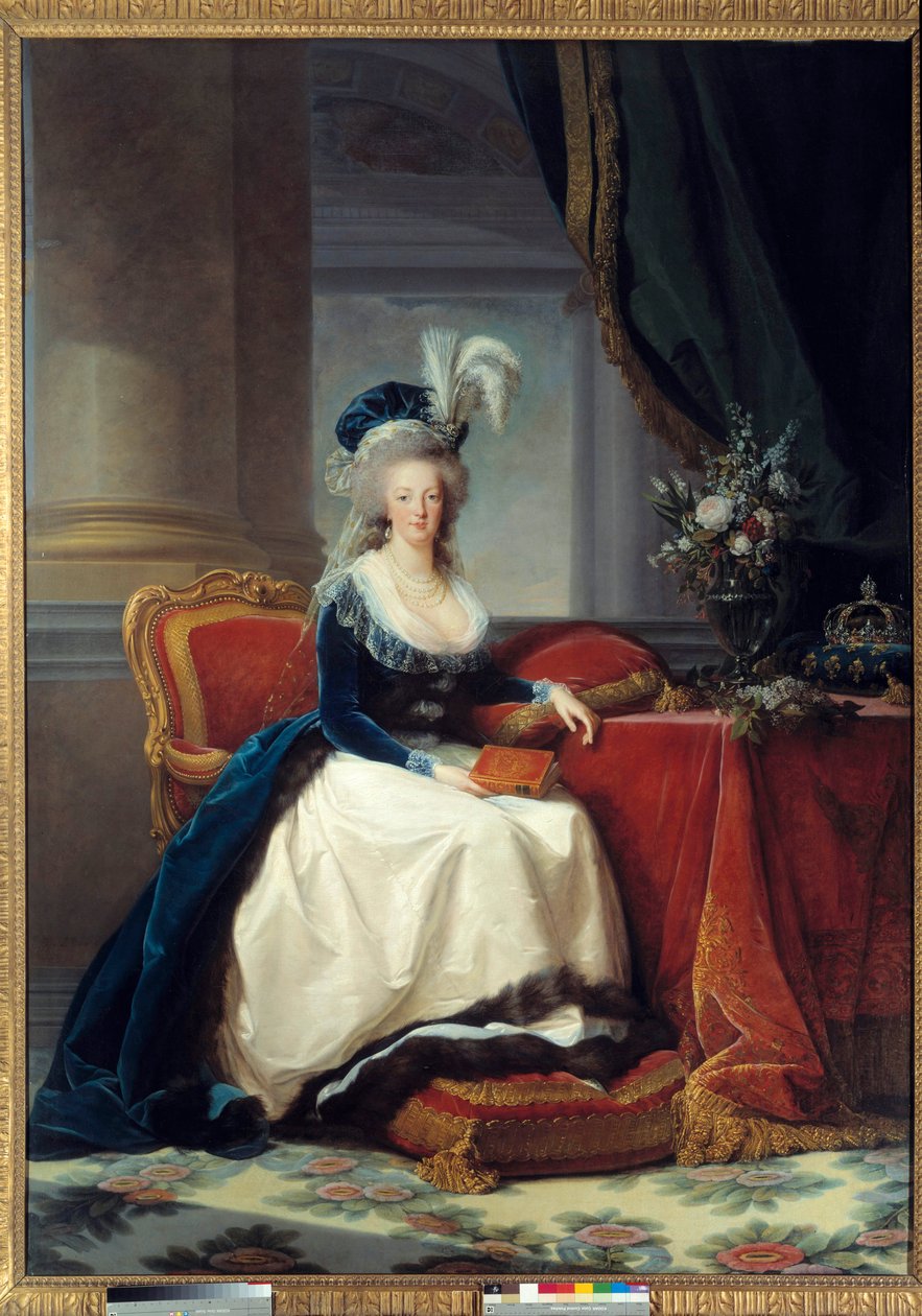 Marie-Antoinette - Portret Marie Antoinette de Lorraine Habsburg, królowej Francji (1755 - 1793) - Obraz Marie Elisabeth Louise Vigee Le brun (lub Vigee-Lebrun lub Vigee Lebrun) (1755-1842) autorstwa Elisabeth Louise Vigee Lebrun