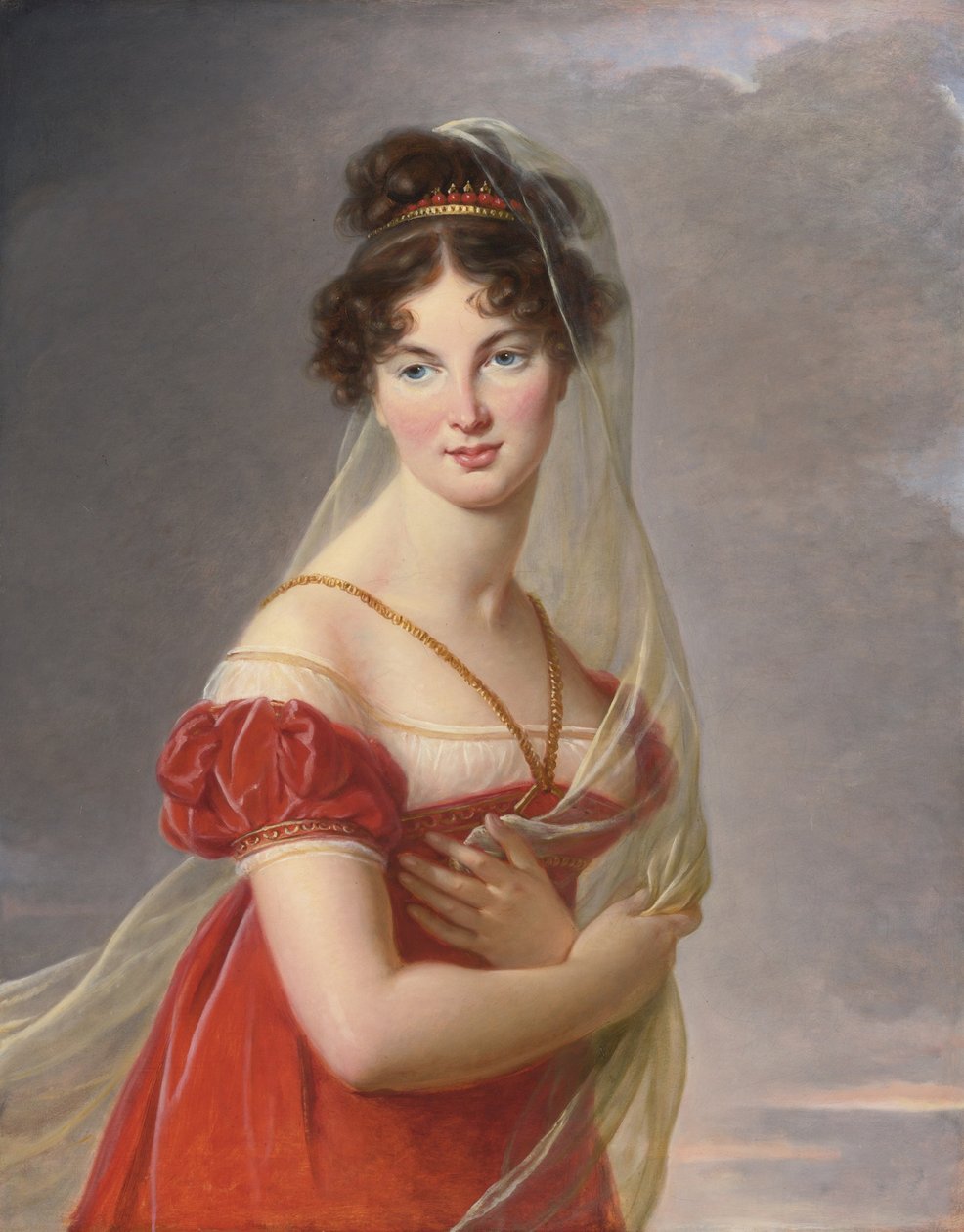 Portret Aglae Angelique Gabrielle de Gramont 1787-1842, żony generała Aleksandra Lwowicza Davy autorstwa Elisabeth Louise Vigee Lebrun