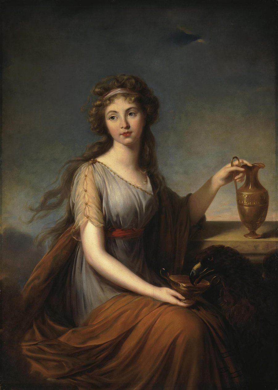 Portret Anny Pitt jako Hebe, 1792 autorstwa Elisabeth Louise Vigee Lebrun