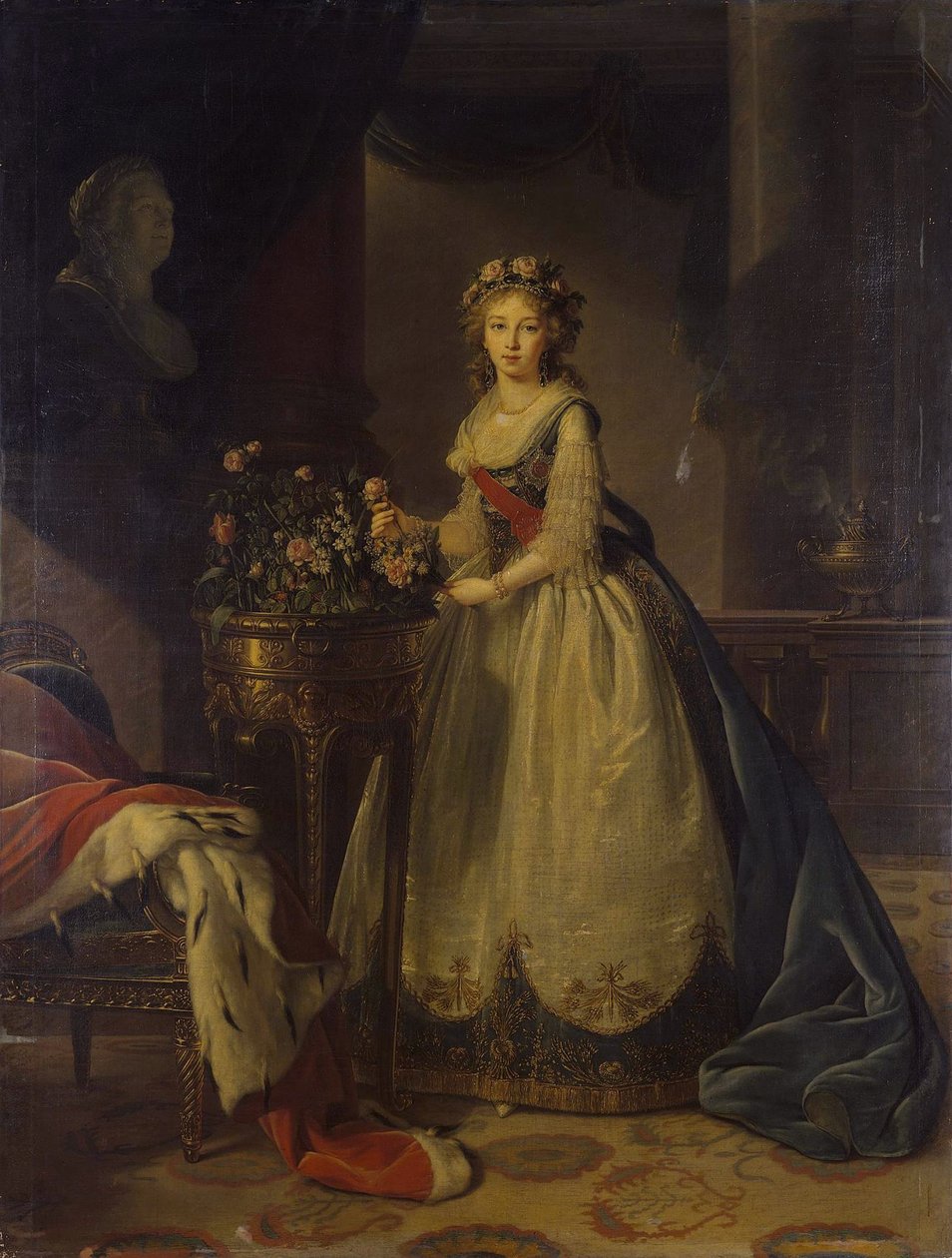 Portret cesarzowej Elżbiety Aleksiejewny, księżniczki Ludwiki Badenii 1779-1826, 1795 autorstwa Elisabeth Louise Vigee Lebrun