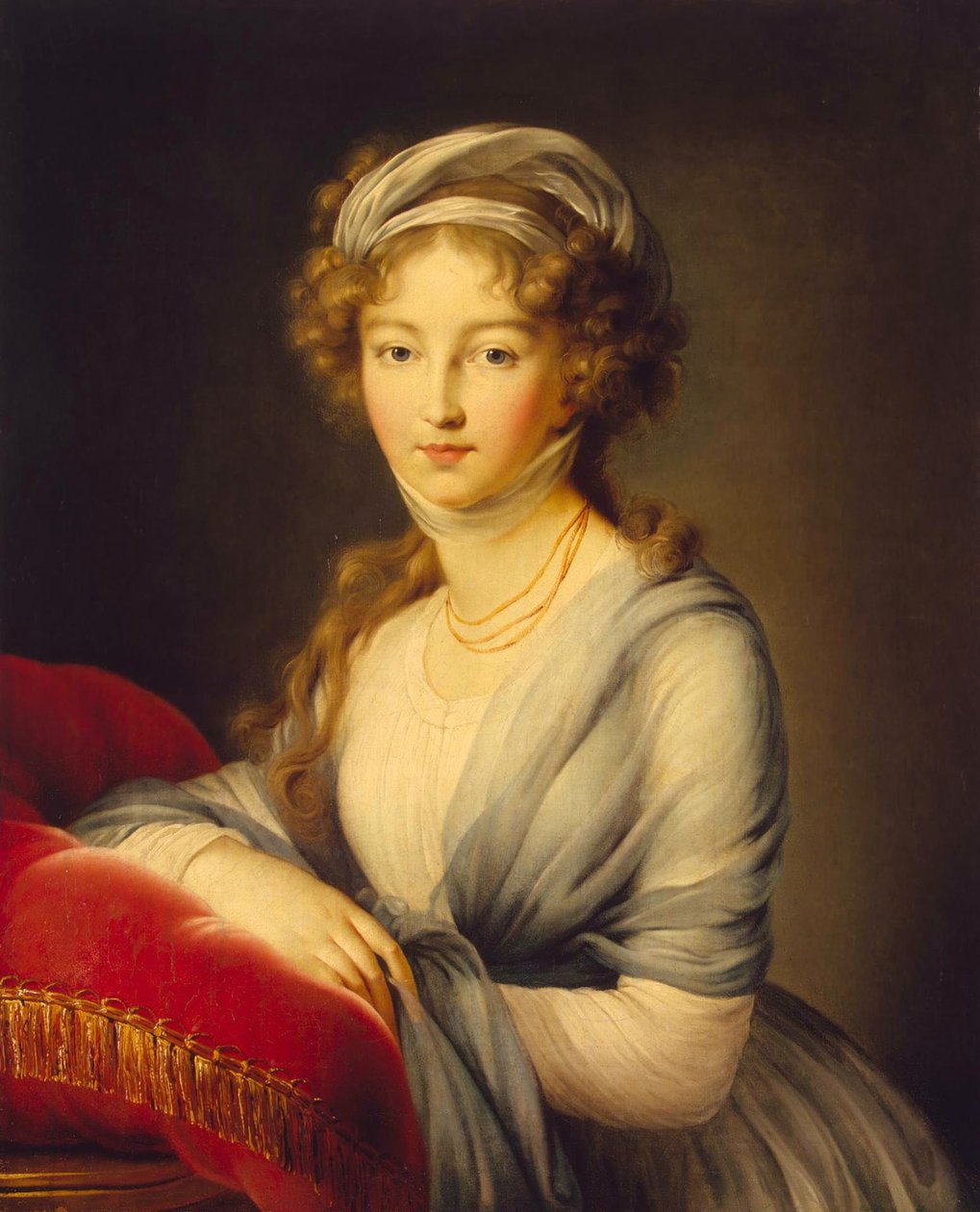 Portret cesarzowej Elżbiety Aleksiejewny, księżniczki Ludwiki Badenii 1779-1826, 1798 autorstwa Elisabeth Louise Vigee Lebrun