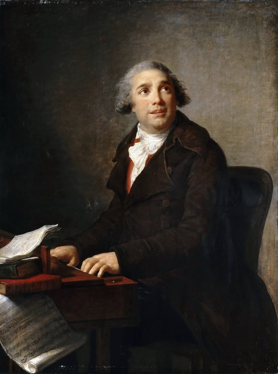 Portret Giovanniego Paisiello 1740-1816 przy klawesynie autorstwa Elisabeth Louise Vigee Lebrun